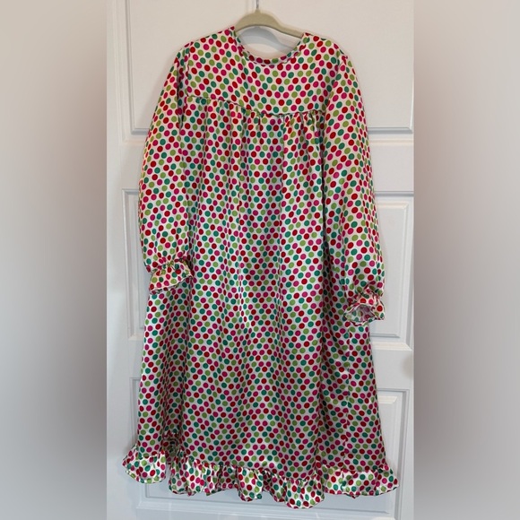 juju & jack Other - Juju & Jack Girls Size 5/6 polkadot long sleeve satin nightgown